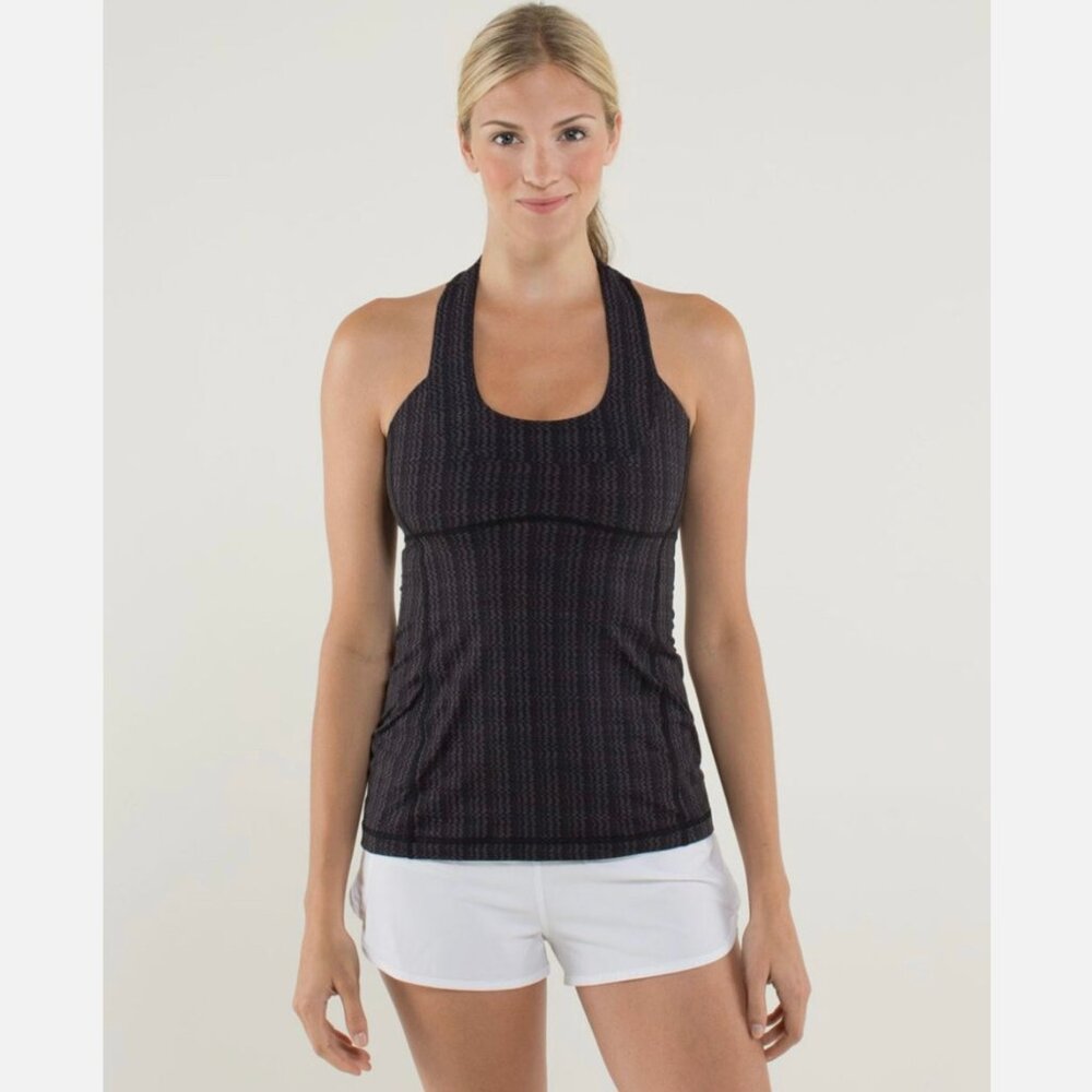 Lululemon Scoop Neck Tank Ziggy Wee September Black No Size Tag